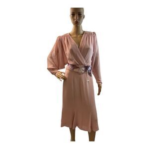 Jo Ed Sophisticates Women’s Vintage Dress Beaded 1970s Beaded Floral Size 8 Suit